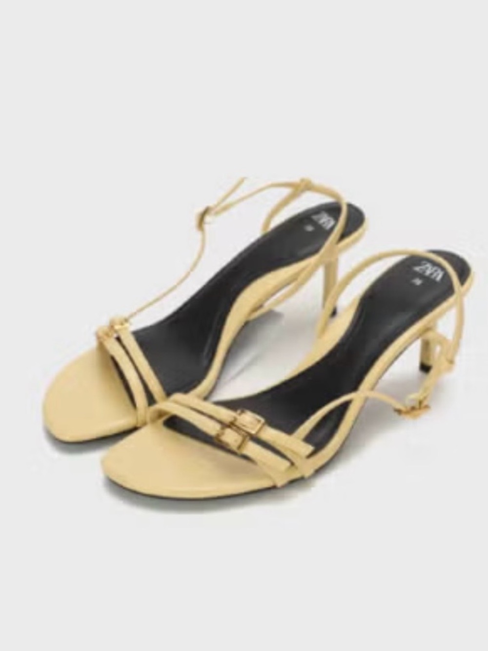 Zara Yellow Kitten Heel NWOT - Picture 2 of 6